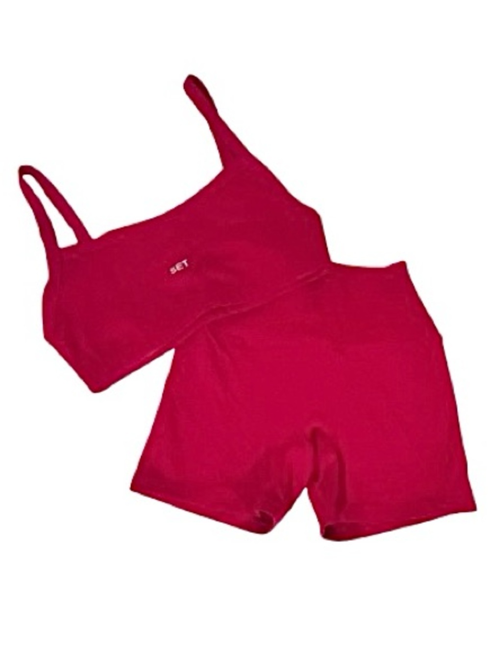 SET ACTIVE- SPORT BODY Scoop Sports Bra & Biker Shorts Set- MINT CONDITION - Picture 2 of 8